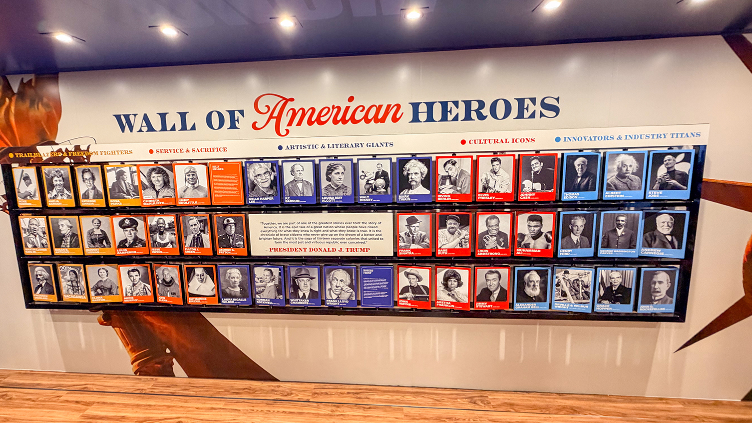 Wall of American Heroes - America 250 Freedom Trucks in Washington, DC