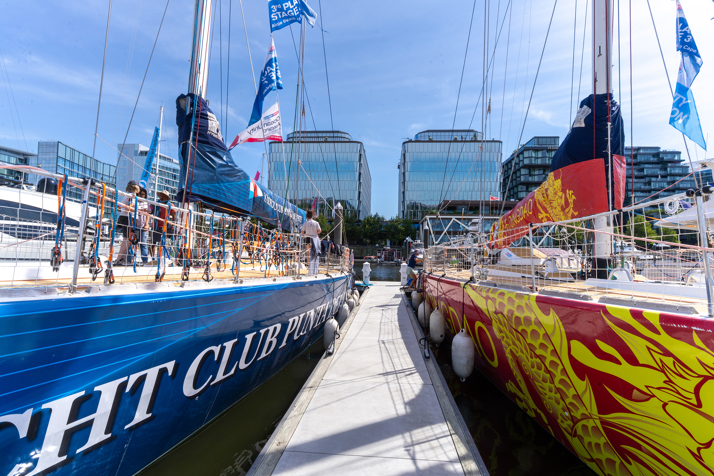 Two Clipper yachts at the Washington stopover