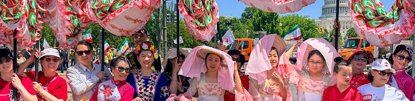 Crowds, performers, and cultural exhibits at Fiesta Asia in Washington, DC