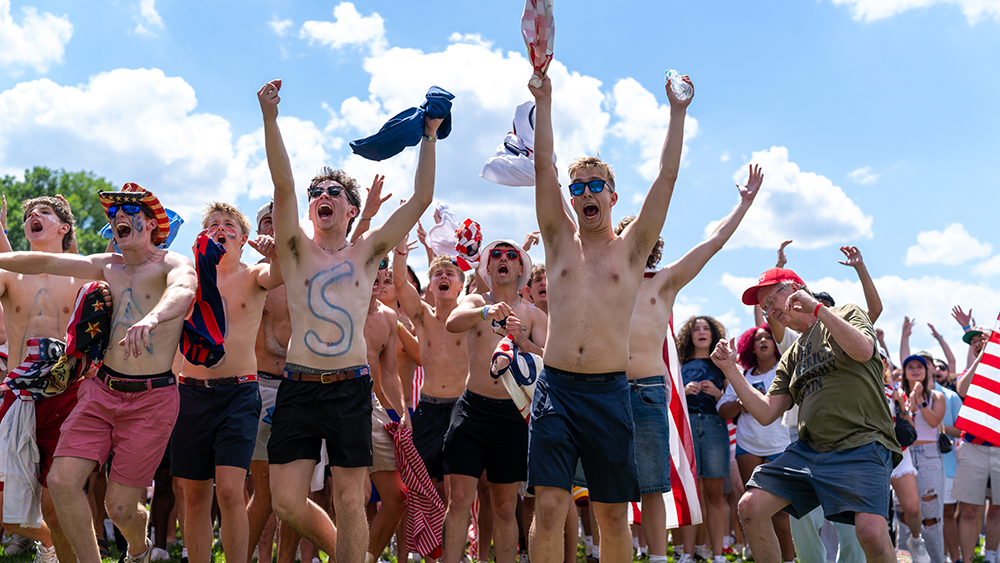 Celebrating win at the Freedom 250 FIFA Fan Zone on the National Mall in Washington DC
