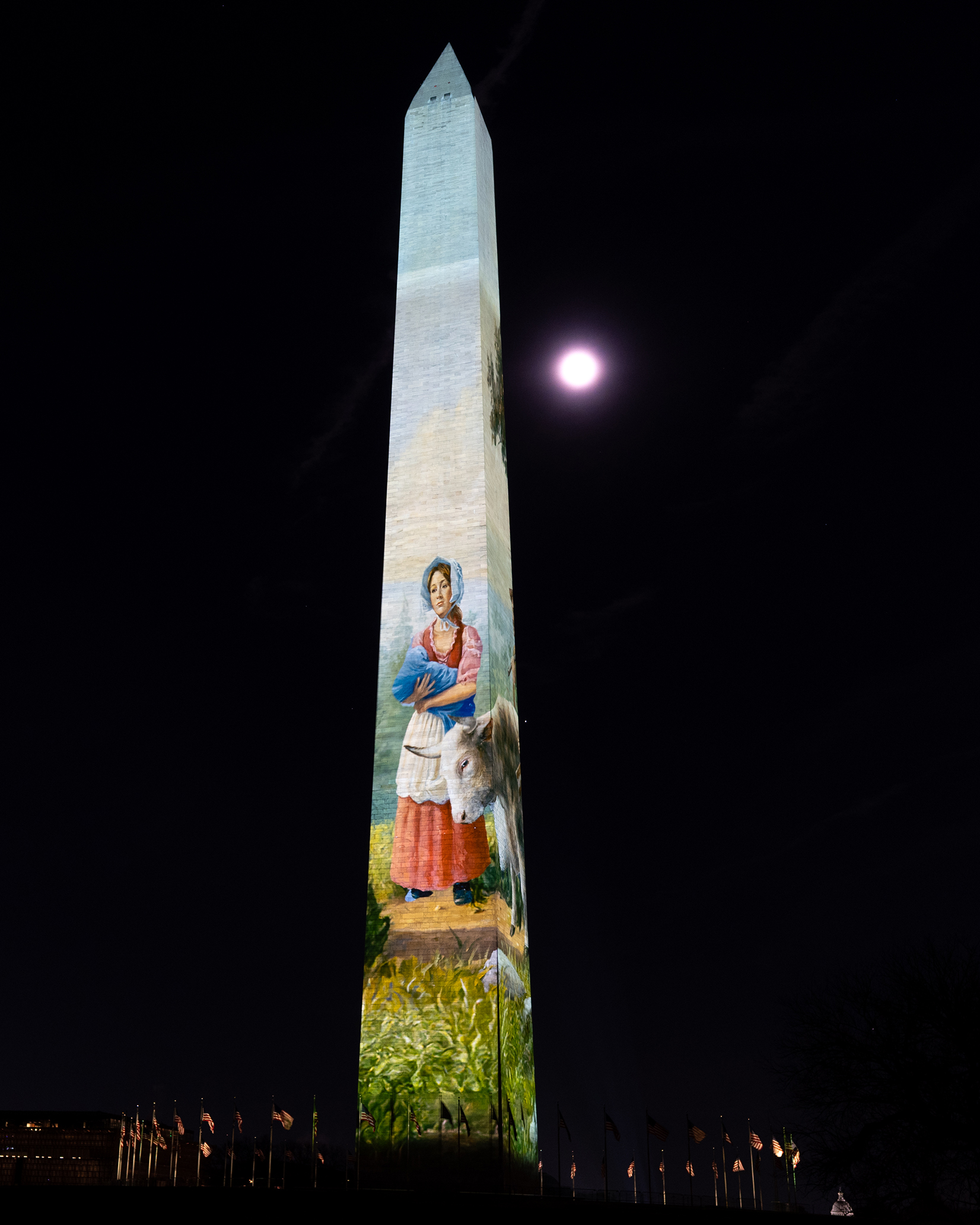 Washington Monument Projection 2025