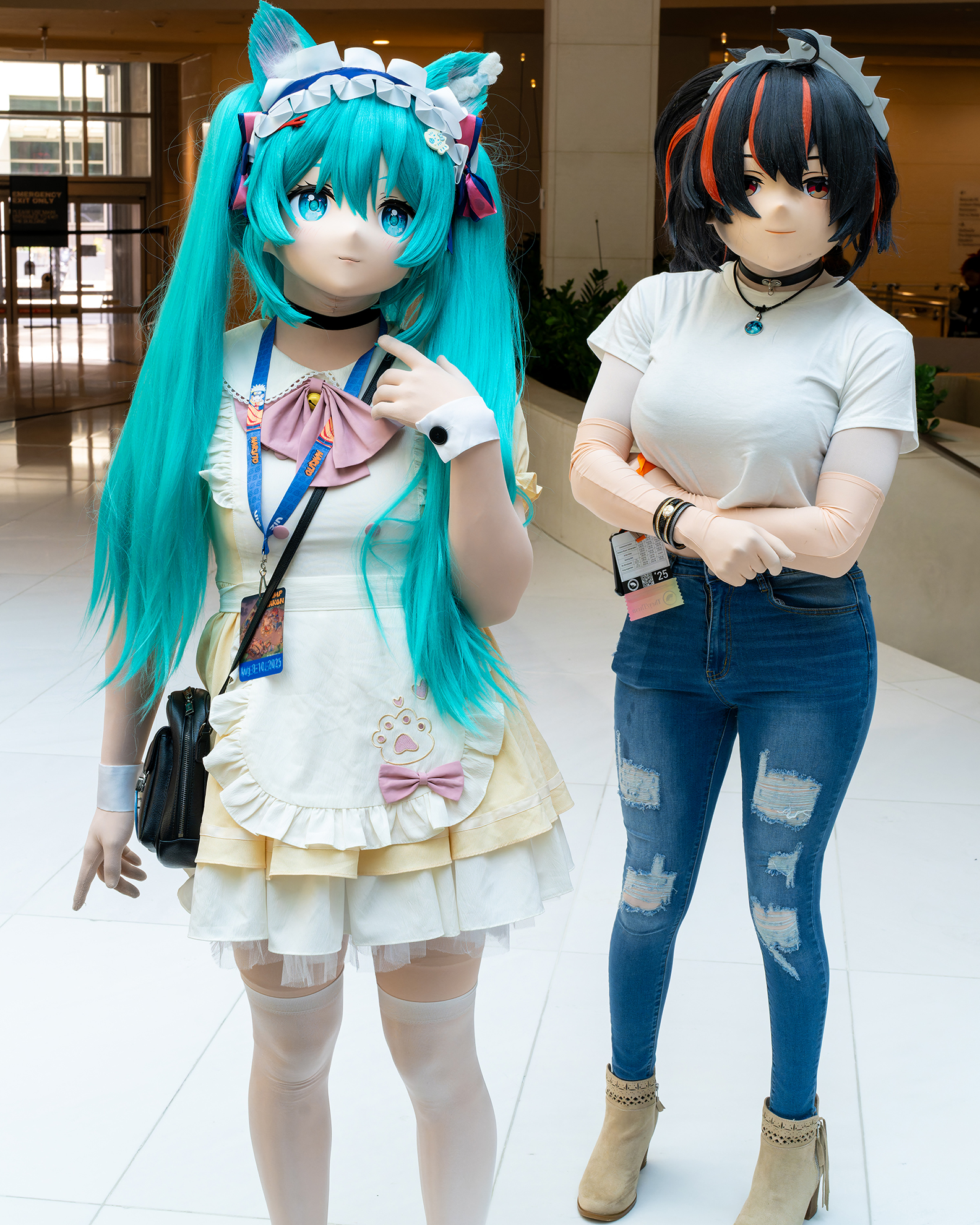 Blue-haired masked girl
